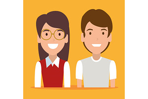 Young Couple Avatar Character