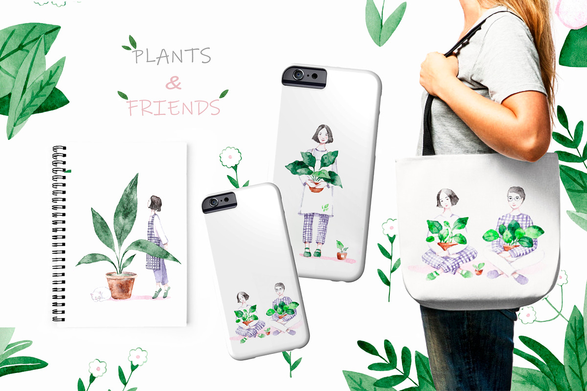 Plants & Friends, a Decorative Illustration by Knysh Ksenya (Photo 4 of 11)