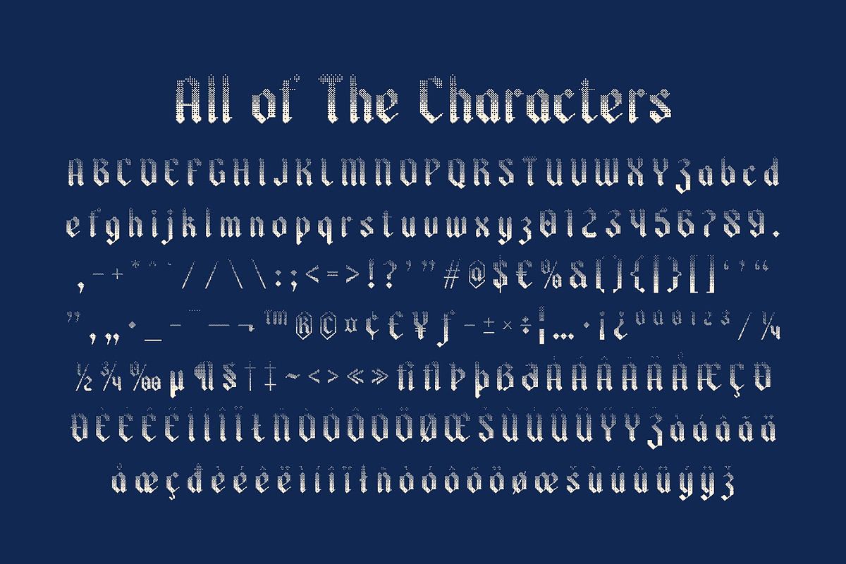 CS Salient Halfpixel, a Blackletter Font by Craft Supply Co. (Photo 8 of 8)