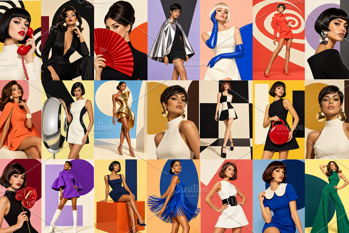 50 Retro Fashion Posters, a Beauty & Fashion Photo by MarisoArt (Photo 5 of 6)