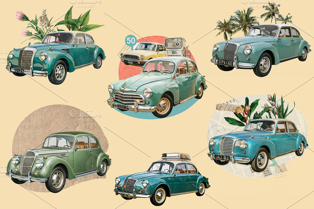 Vintage Collage Creator 99+ Elements, an Illustration by DigitalDesignAI (Photo 14 of 28)
