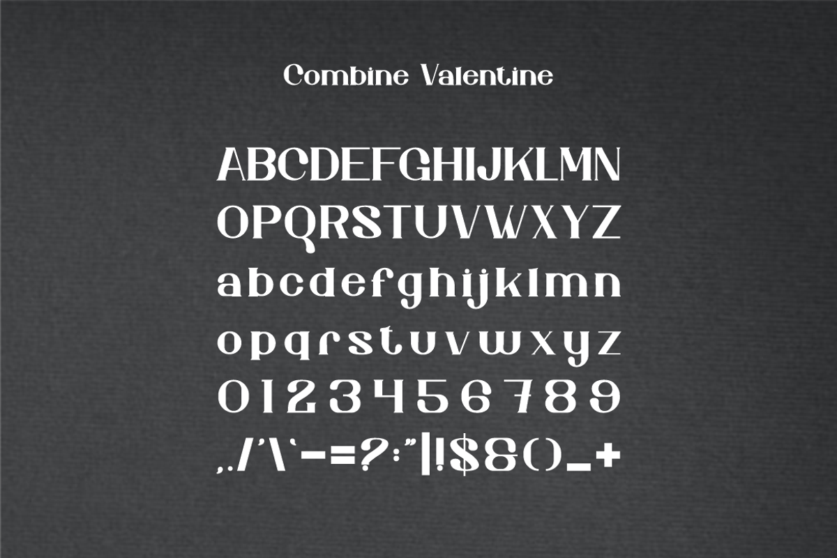 Combine Valentine - Romantic Font, a Serif Font by Iqsiart Studio (Photo 7 of 7)