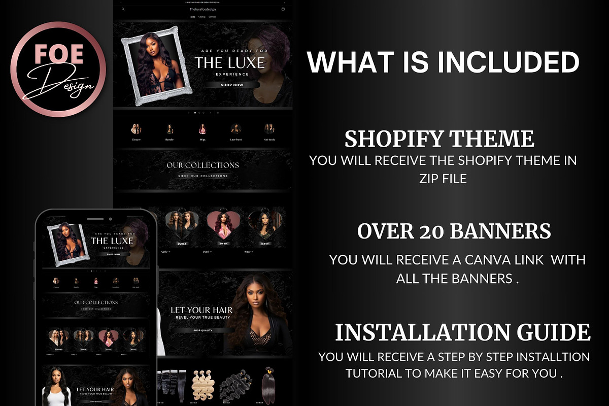 Shopify Theme for Hair stylist, a Shopify Template by Foedesigner (Photo 5 of 8)