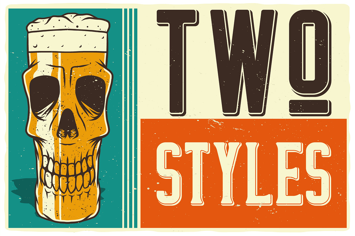 Beer Time Label Font, a Font by VozzyStock (Photo 2 of 9)