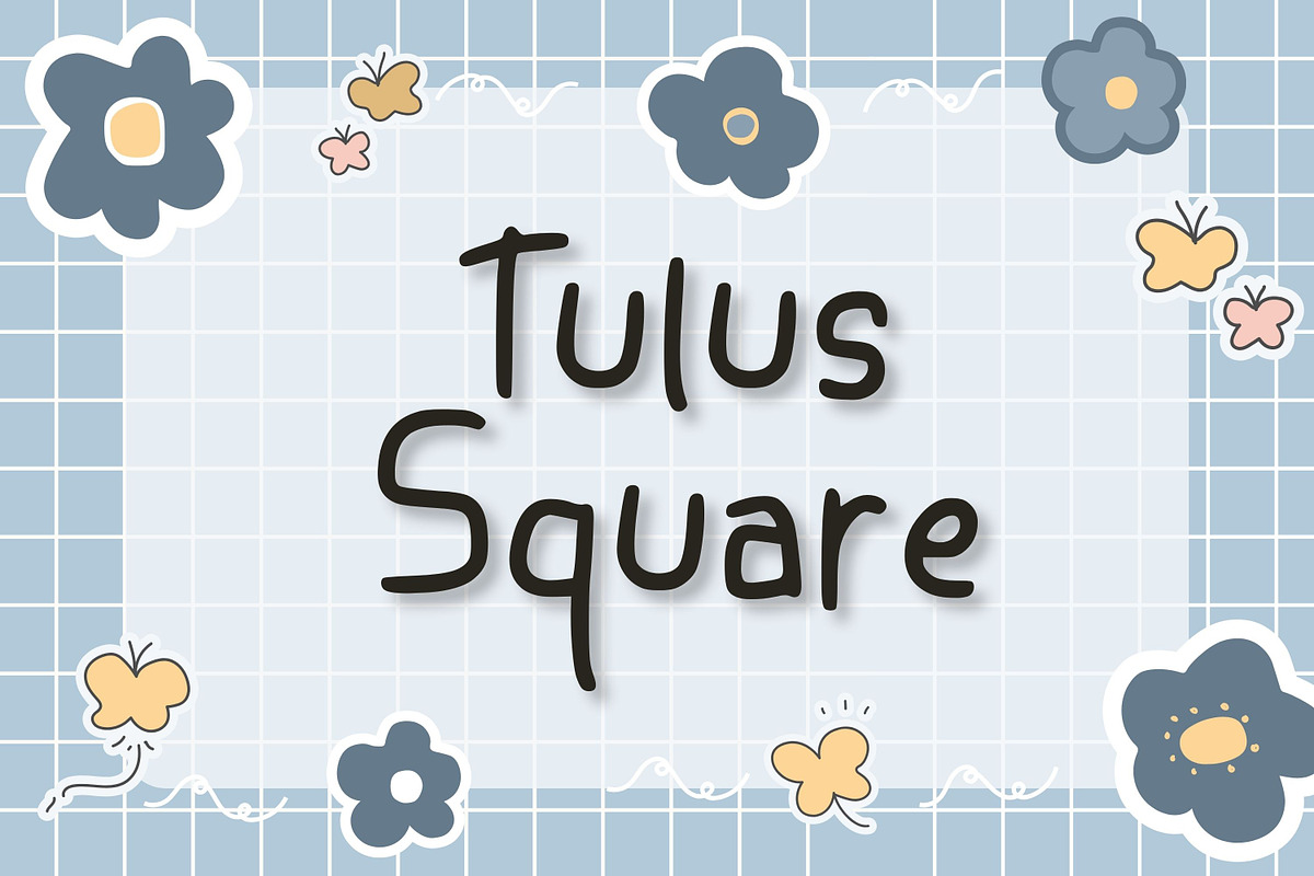 Tulus Square, a Handwritten Font by Aisyah (Photo 1 of 5)