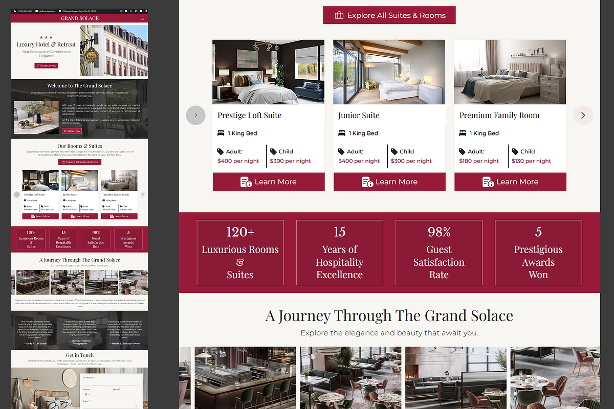 Hotel - Wix Studio Website preview 7