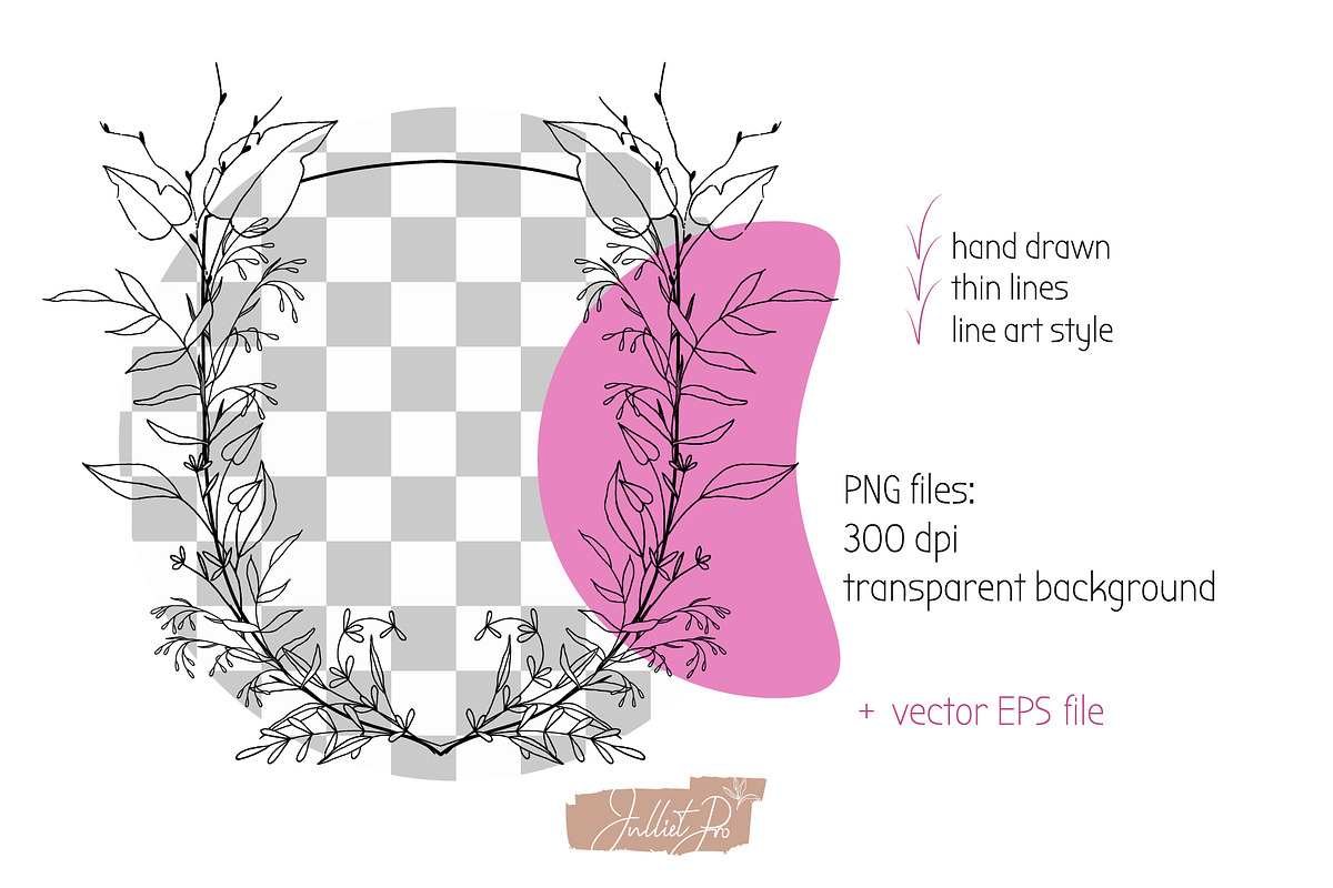 Botanical Wedding Elements, shapes, an Object Graphic by JuDesign (Photo 7 of 14)
