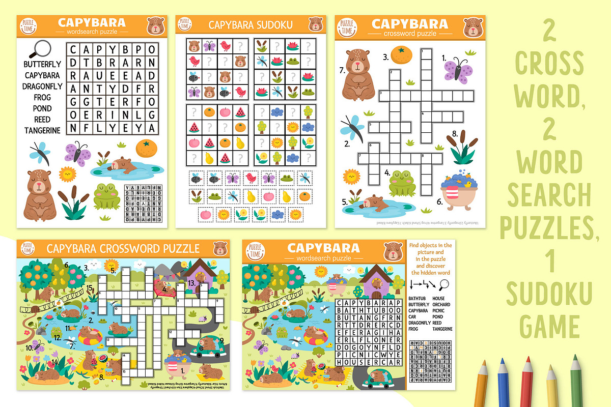 Capybara games and activities, an Education Illustration by Lexi Claus (Photo 8 of 16)