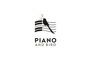 Singing Bird Piano Sheet Music Logo