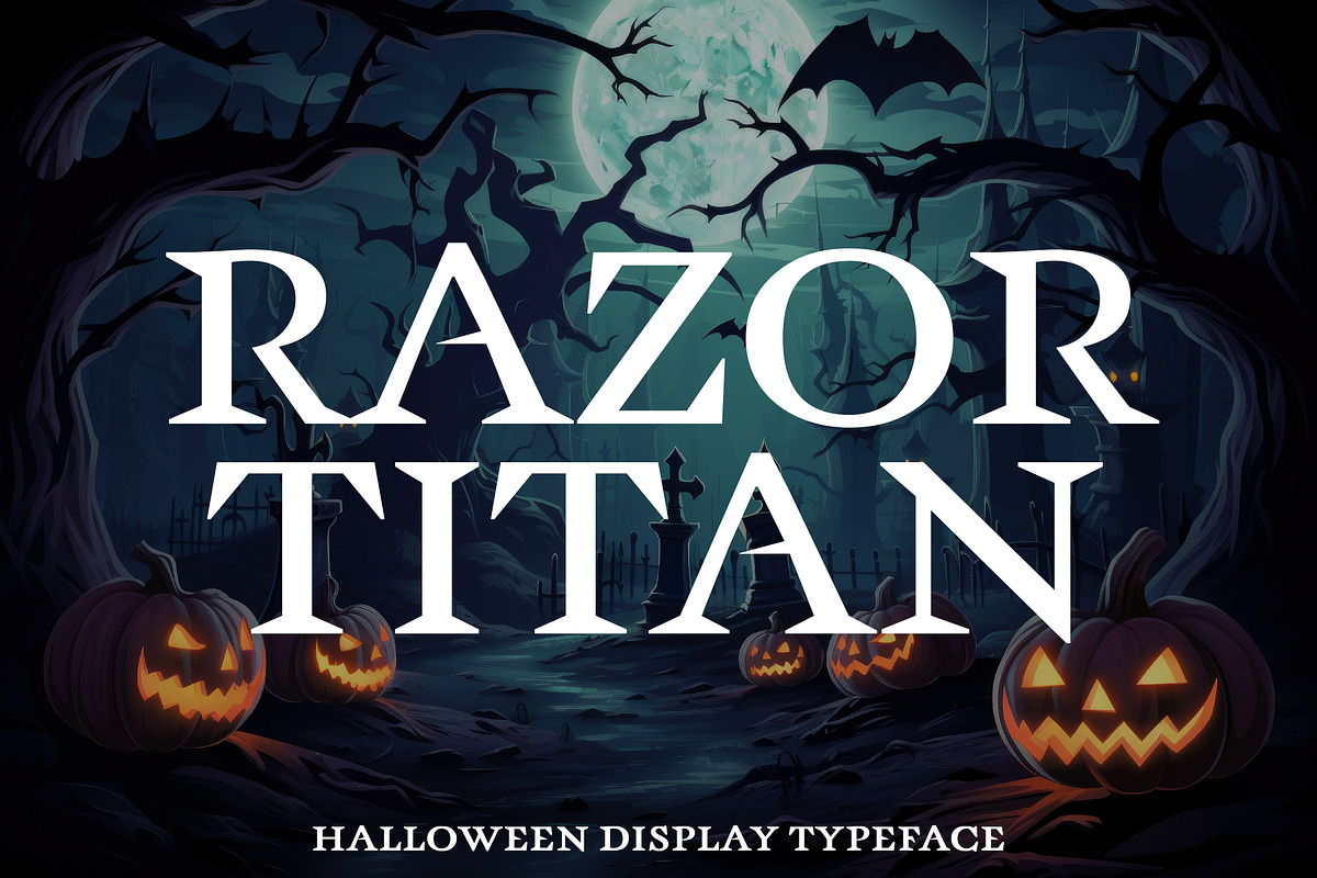 Razor Titan - Halloween Typeface, a Serif Font by HipFonts (Photo 1 of 8)
