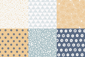 Dots And Circles Seamless Patterns