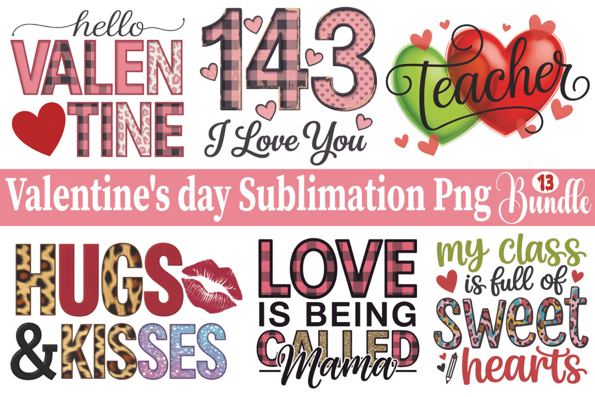 Valentine's day Sublimation Bundle, an Object Graphic by DollarSmart