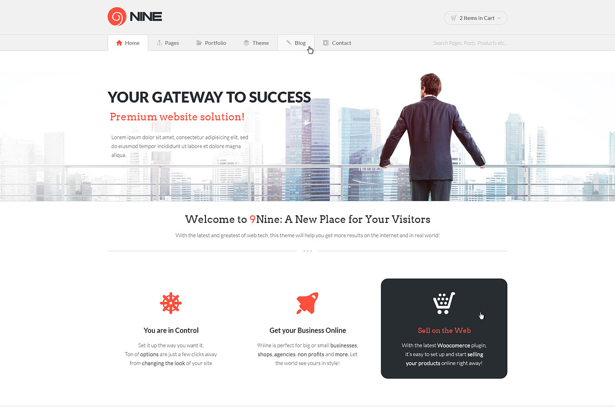 9Nine - Clean PSD Design, a WordPress Template by ColorByt (Photo 2 of 5)