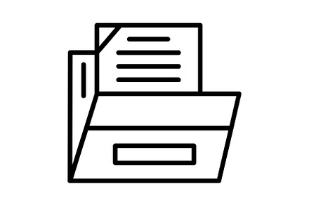 Files And Folders Line Icon, an Icon by Pexelpy