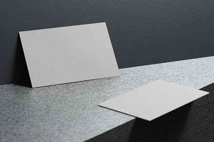 White business card paper mockup template with blank space cover, a Business Photo by Ministocker