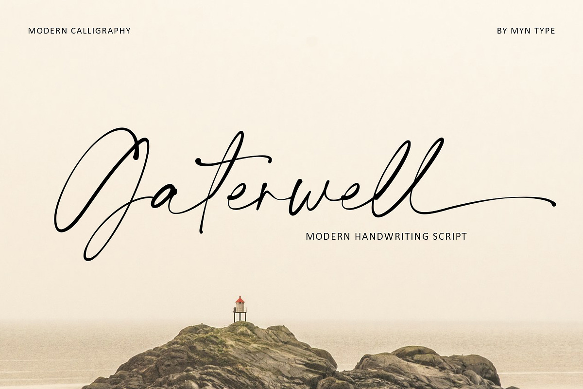 Gaterwell - Modern Chic Calligraphy, a Script Font by Myn Type (Photo 1 of 13)