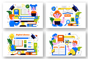 10 Digital Library Illustration, an Education Illustration by denayunebgt (Thumbnail 2 of 4)
