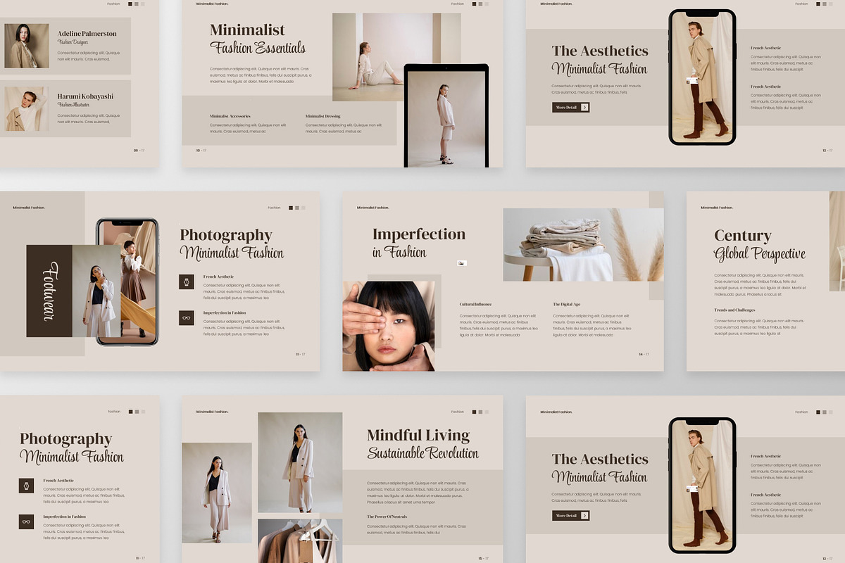 Minimalist Fashion Keynote Template, a Presentation Template by GraphauseProject (Photo 4 of 6)
