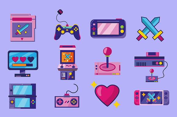 Gaming Icons Illustration Set preview 2