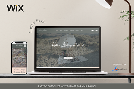 Luxury Picnic Website Template - Wix