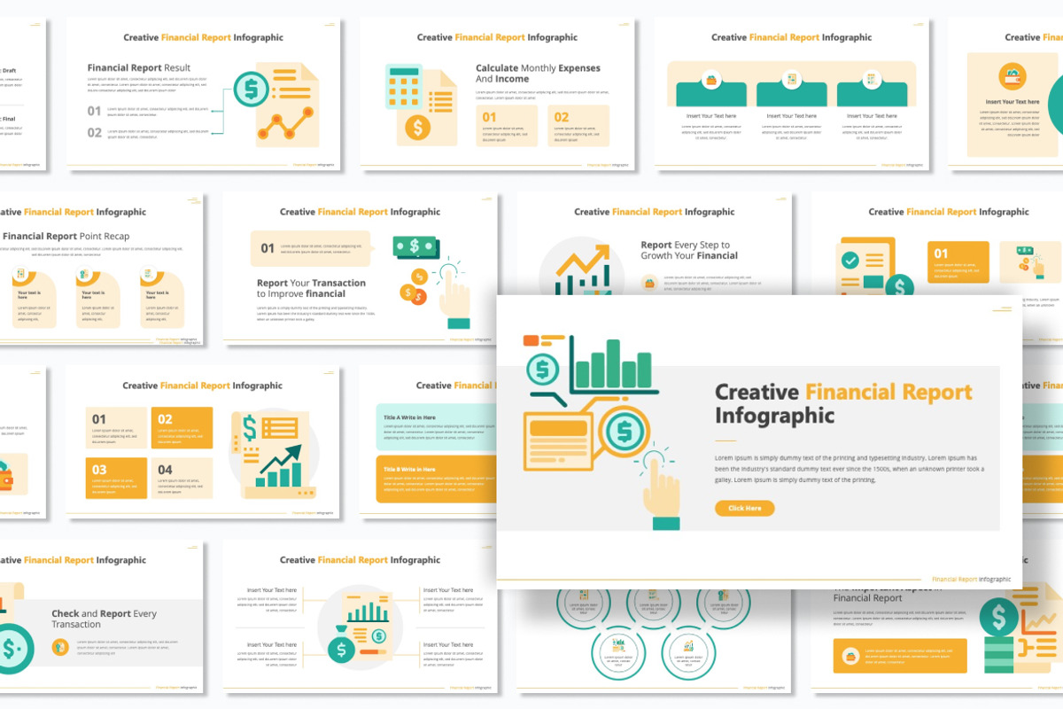 Financial Report Infographic Keynote, a Presentation Template by Antstheme
