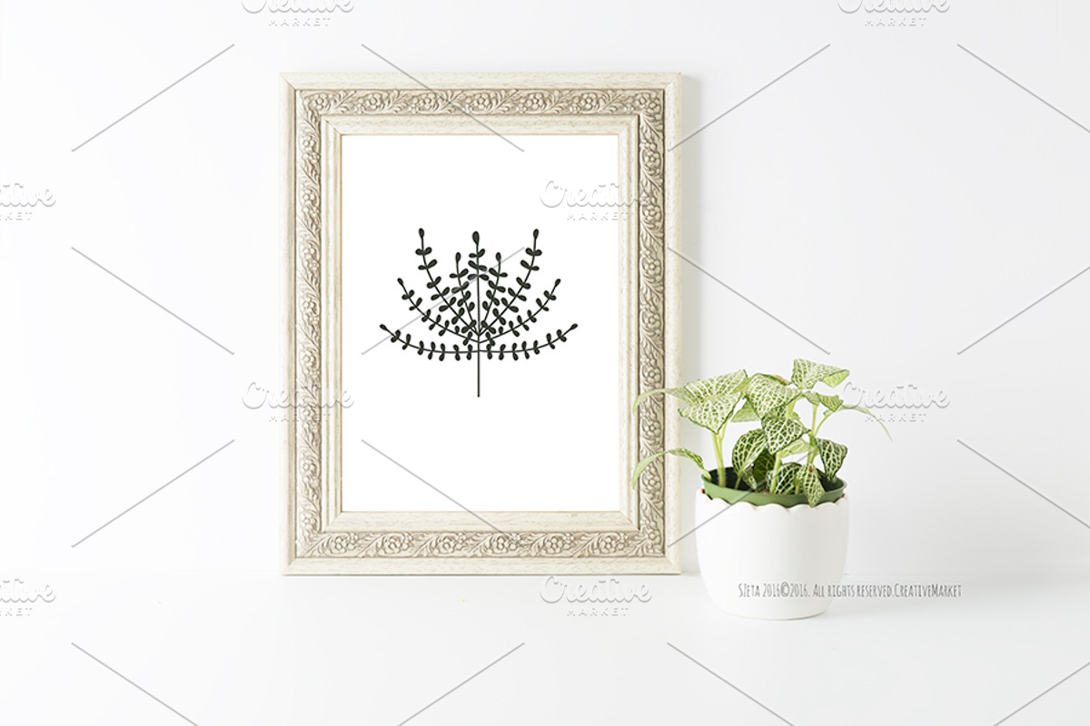 Photo Stock white frame mock up PSD, a Print Template by JAY MID IMAGE (Photo 2 of 2)