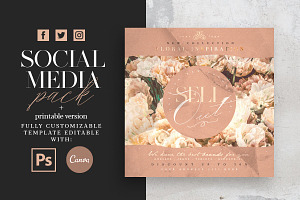 Sell Out - Social Media Pack + Flyer, a Social Media Template by Touringxx Creative Studio