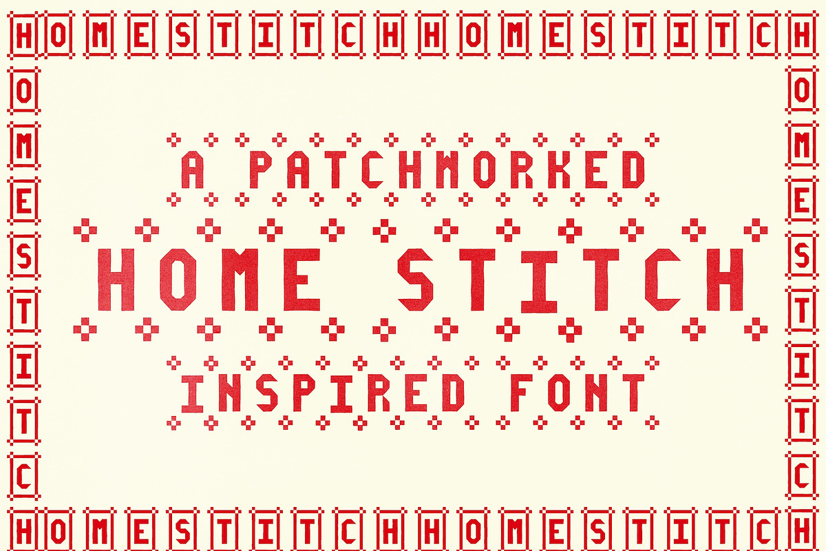 HomeStitch Hand Crafted Font, a Sans Serif Font by Madeline ODonoghue Design (Photo 8 of 8)