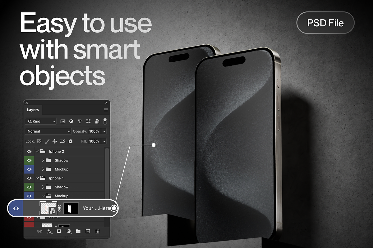 Apple iPhone 15 Pro Mockup, an iPhone Mockup by Illustraly Design (Photo 7 of 8)