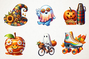 Retro Fall Halloween PNG Clipart PNG, an Illustration by RobertsArt (Thumbnail 5 of 7)