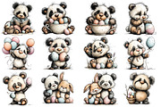 Whimsical Easter Panda Clipart, an Illustration by Sublimation Artist (Thumbnail 5 of 7)