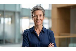 Grey-Haired Bizwoman, a Person Photo by CREATIVEDEF
