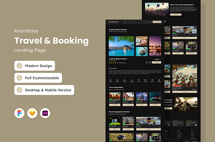 RoomEasy - Travel Landing Page, a Landing Page Template by productype1