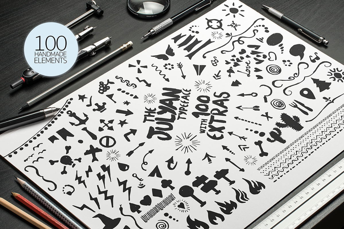 Julyan Typeface + Extras preview 3