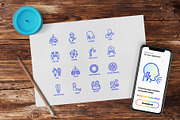 Asthma | 16 Thin Line Icons Set, an Outline Icon by Alex Blogoodf (Thumbnail 5 of 12)
