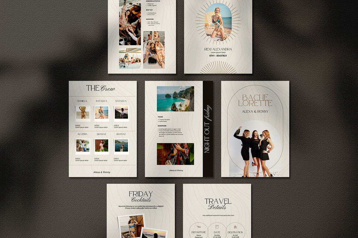 Unique Bachelorette Itinerary Canva, a Presentation Template by SKY CREATION (Photo 7 of 7)
