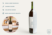 3D Wine Bottle Mockup, a Packaging Mockup by Silver Moon Design School (Thumbnail 2 of 3)