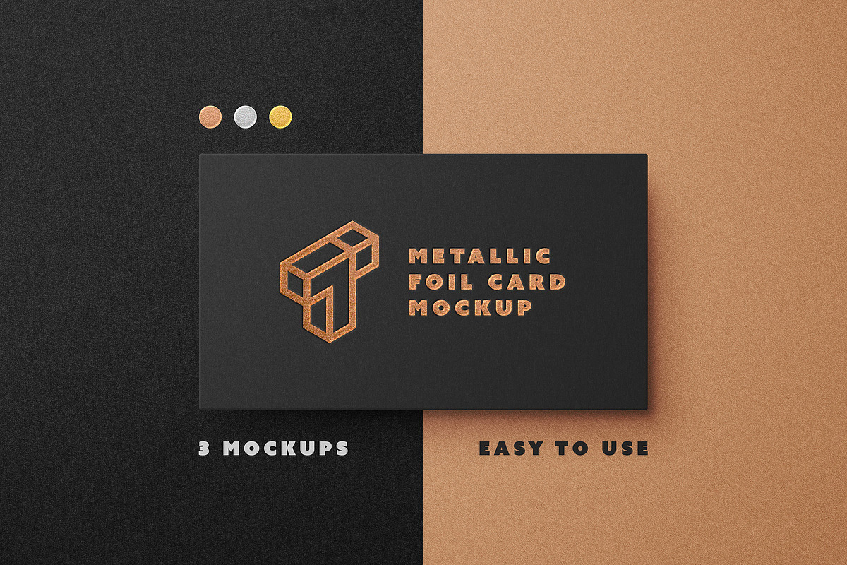 Metallic Foil Card Logo Mockup, a Mockup by Design Squad (Photo 1 of 5)