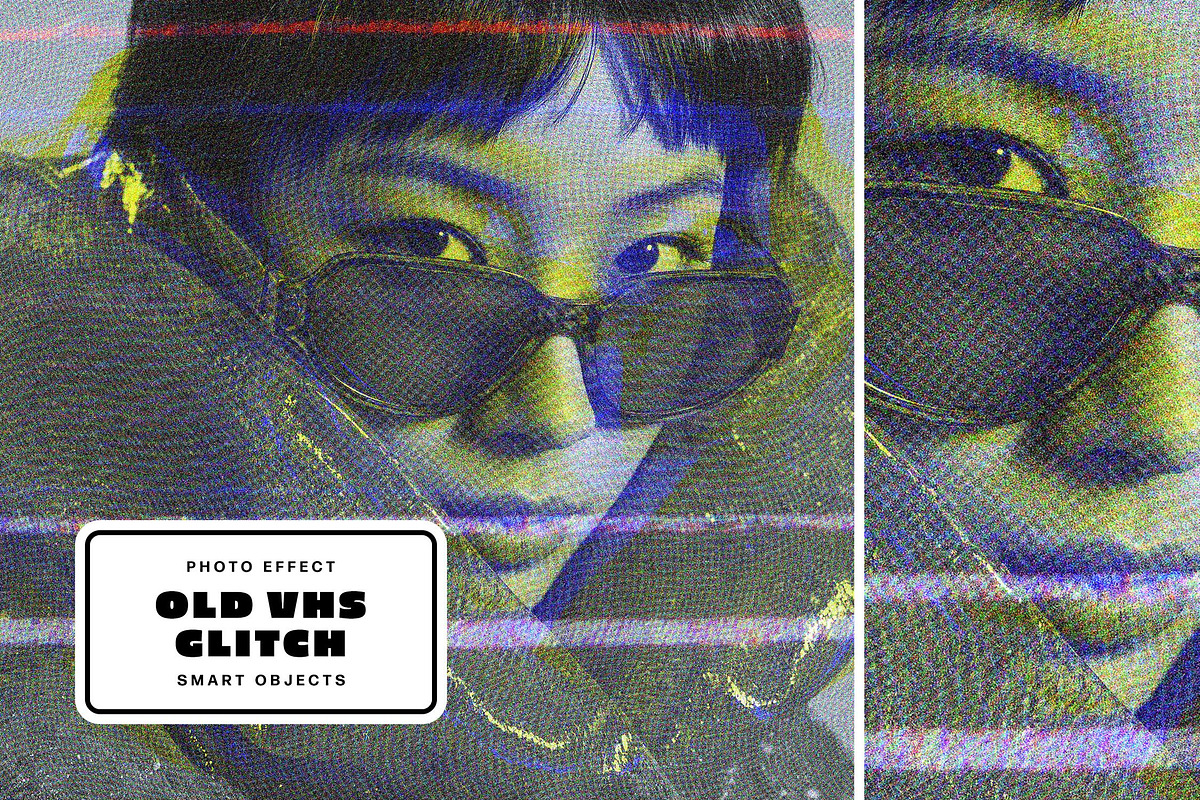 20-in-1 VHS Glitch Effects Bundle, a Layer Style Add-On by pixelbuddha.net (Photo 15 of 23)