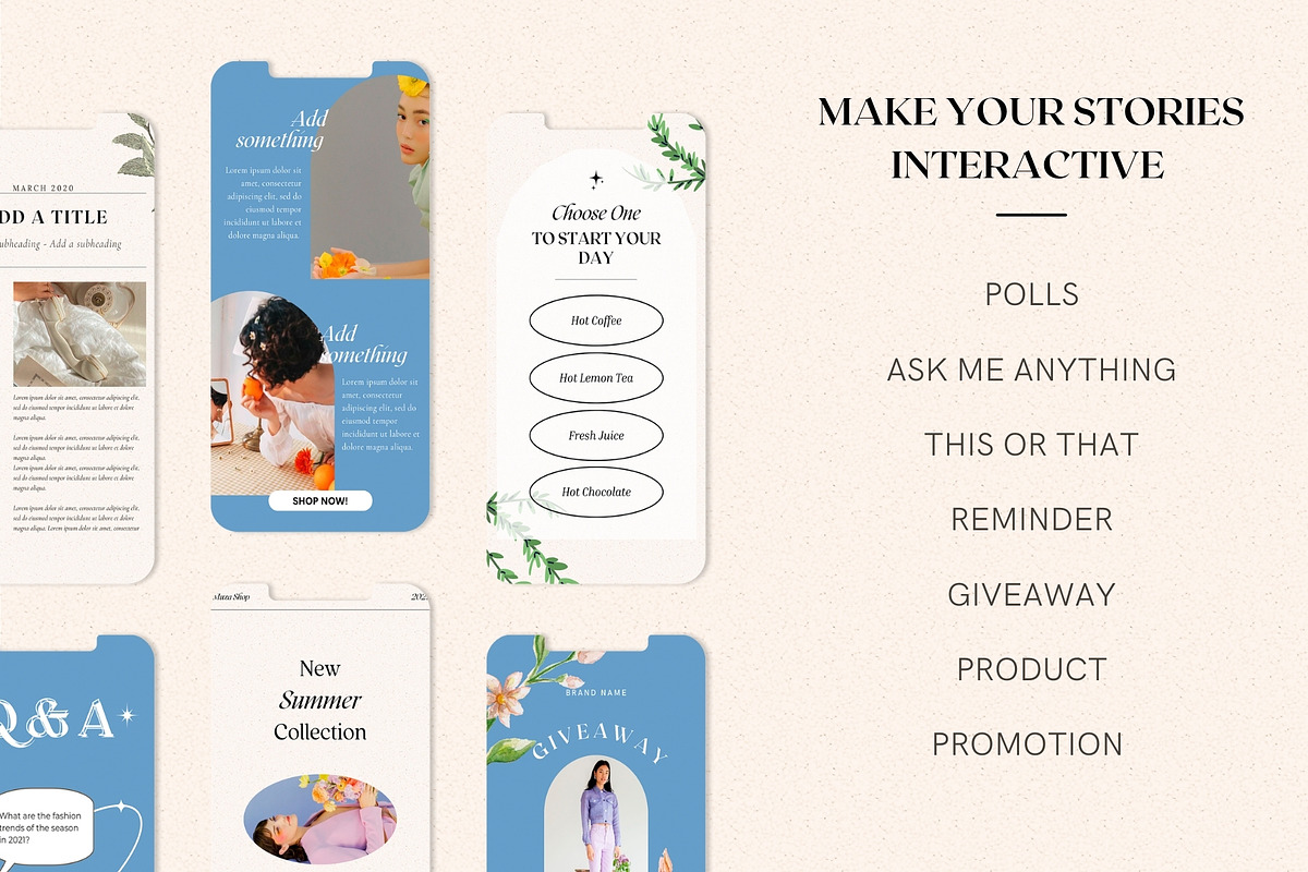 Baby Blue Instagram Templates, a Social Media Template by DesignbySamVN (Photo 8 of 10)