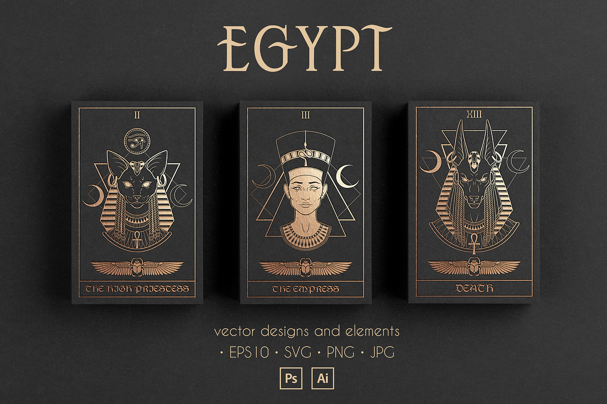 Egypt - vector designs and elements, a Decorative Illustration by Croisy (Photo 1 of 12)