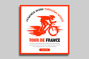 Tour Da France social media banner, a Social Media Template by nandinigraphics (Thumbnail 2 of 5)