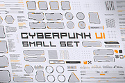 Cyberpunk UI Small Set, a Technology Illustration by Olga Ryzychenko (Thumbnail 1 of 5)