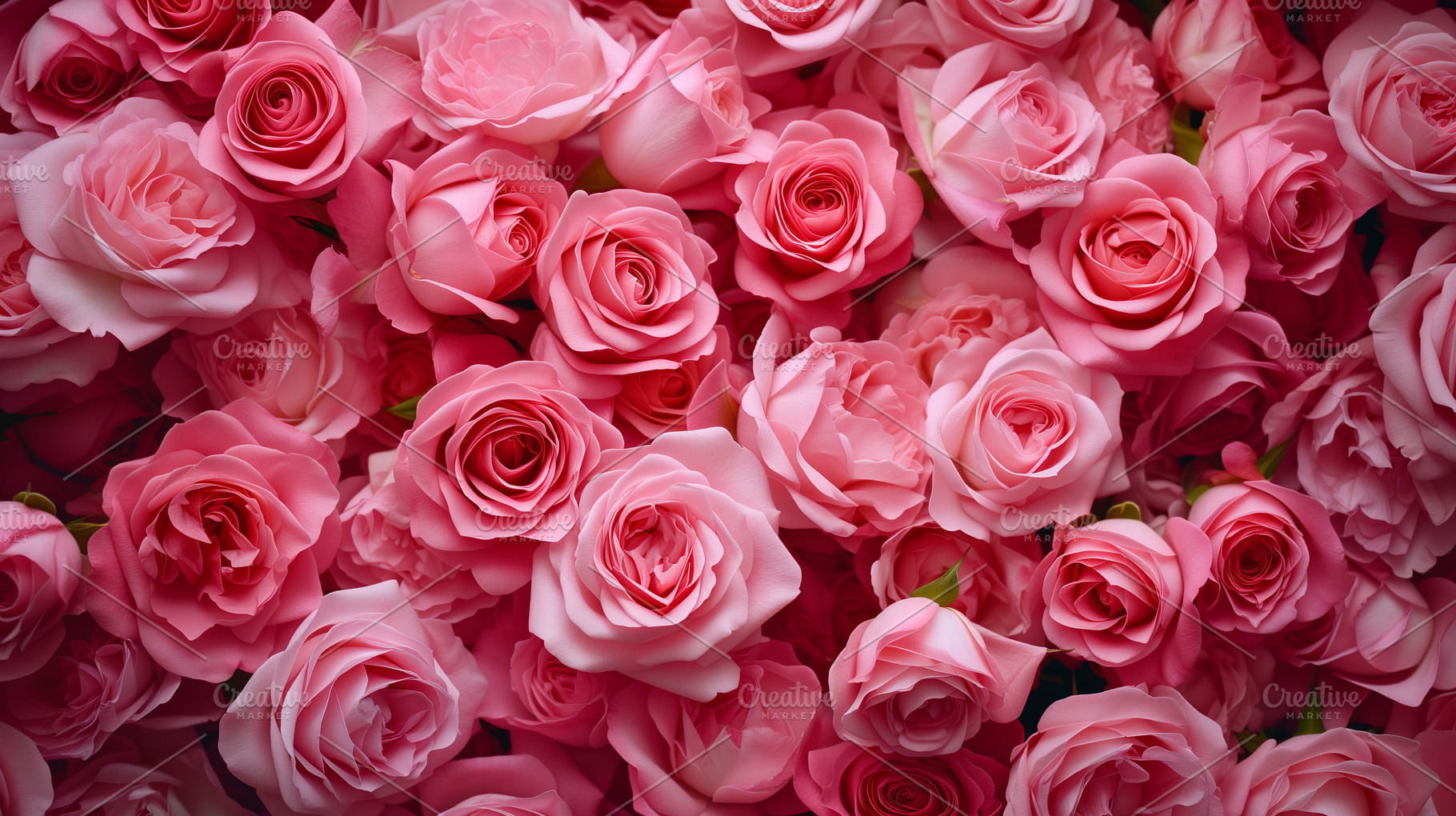 Pink roses background, a Nature Photo by MistyDay