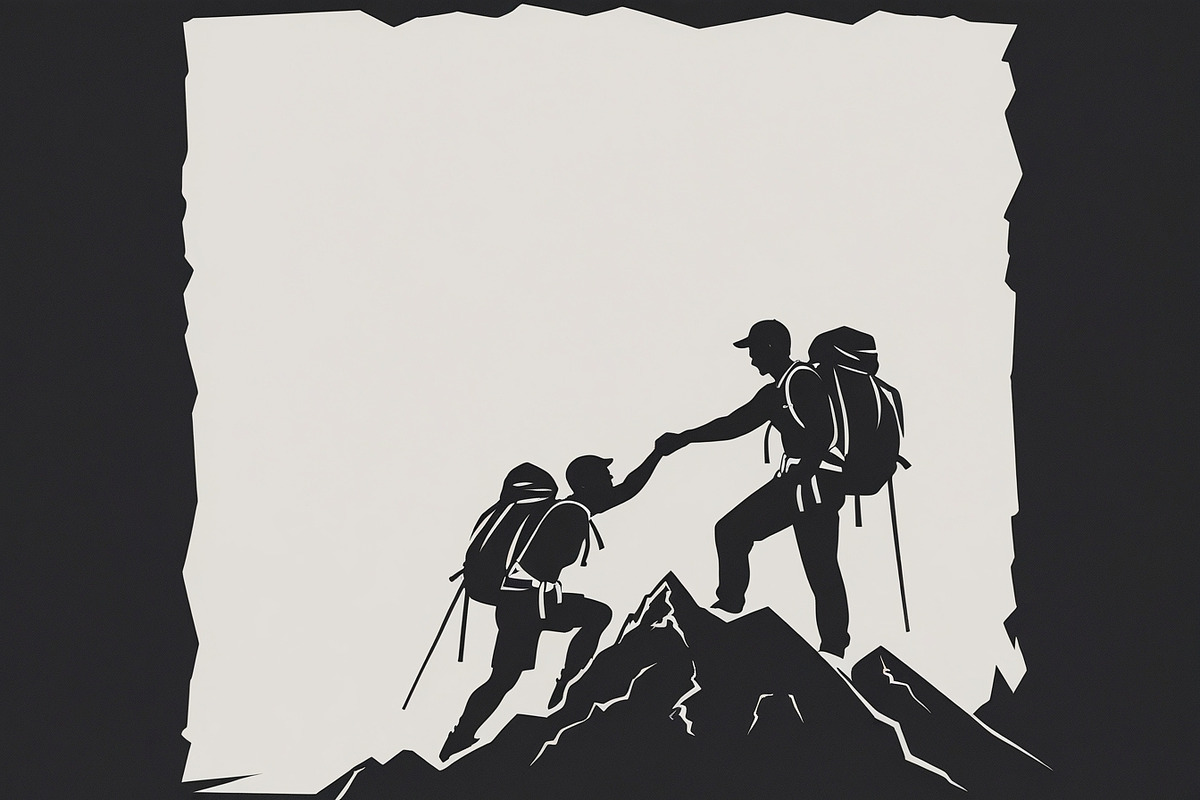 Mountain Hiking Silhouette Set, an Illustration by BIPLOB EXPERT (Photo 18 of 21)