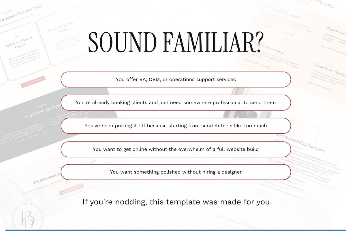 Virtual Assistant Website Template, a Squarespace Template by Pretty Boss Designs (Photo 2 of 7)