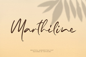 Marthiline - Handwritten Font