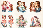 Mother's Day Girl Sublimation Clipar, an Illustration by DreamArtGraphic (Thumbnail 3 of 4)