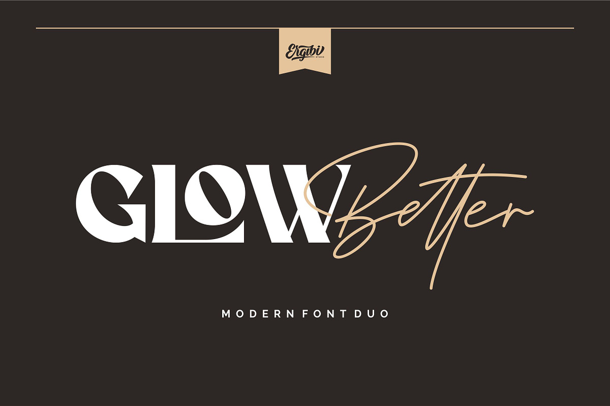 Glow Better - Modern Font Duo, a Serif Font by ErgibiStudio (Photo 1 of 13)