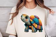 Quirky Tortoise Clipart, an Illustration by DreamCafeArt (Thumbnail 5 of 6)